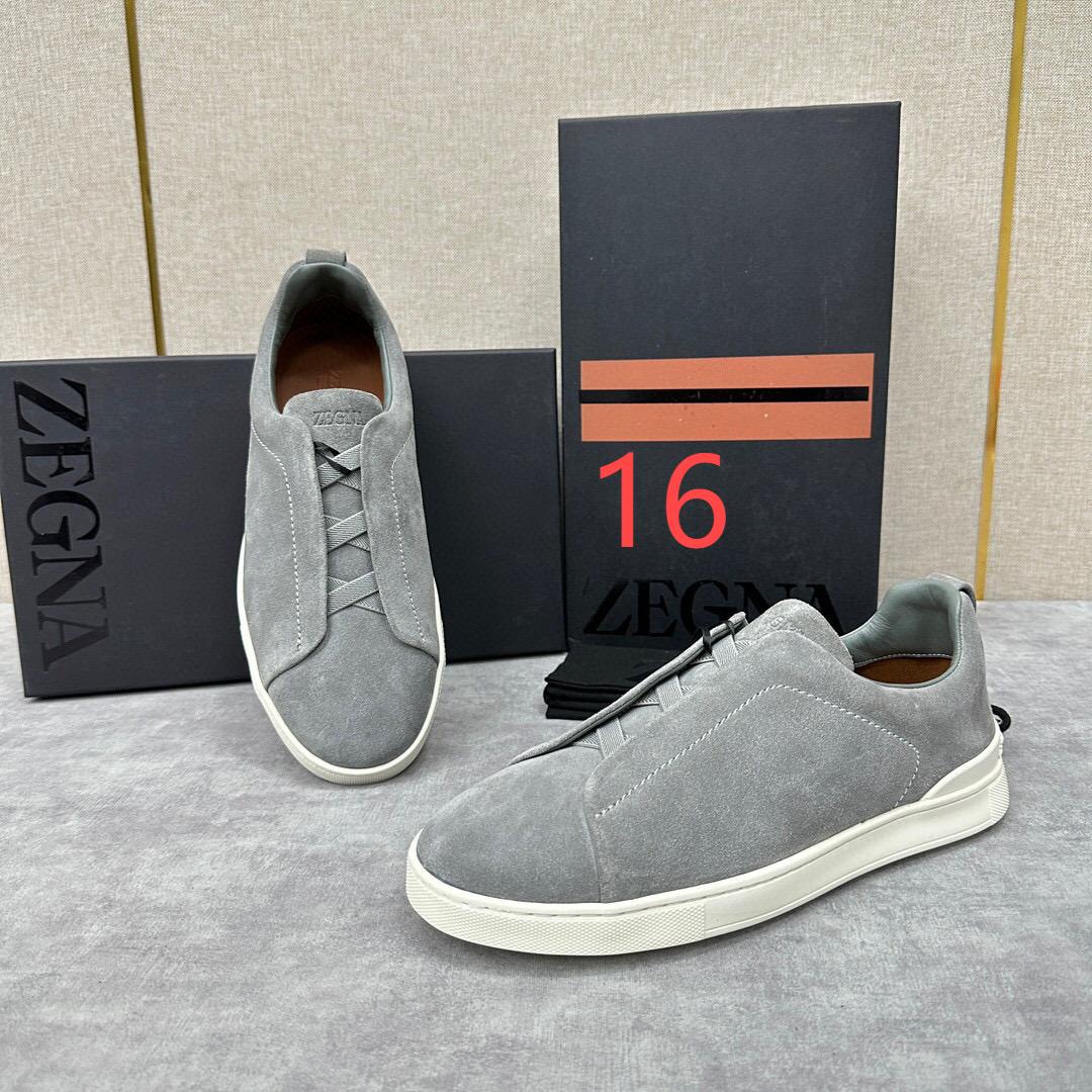 ZEGNA SUEDE TRIPLE STITCH  LUXURY SNEAKERS