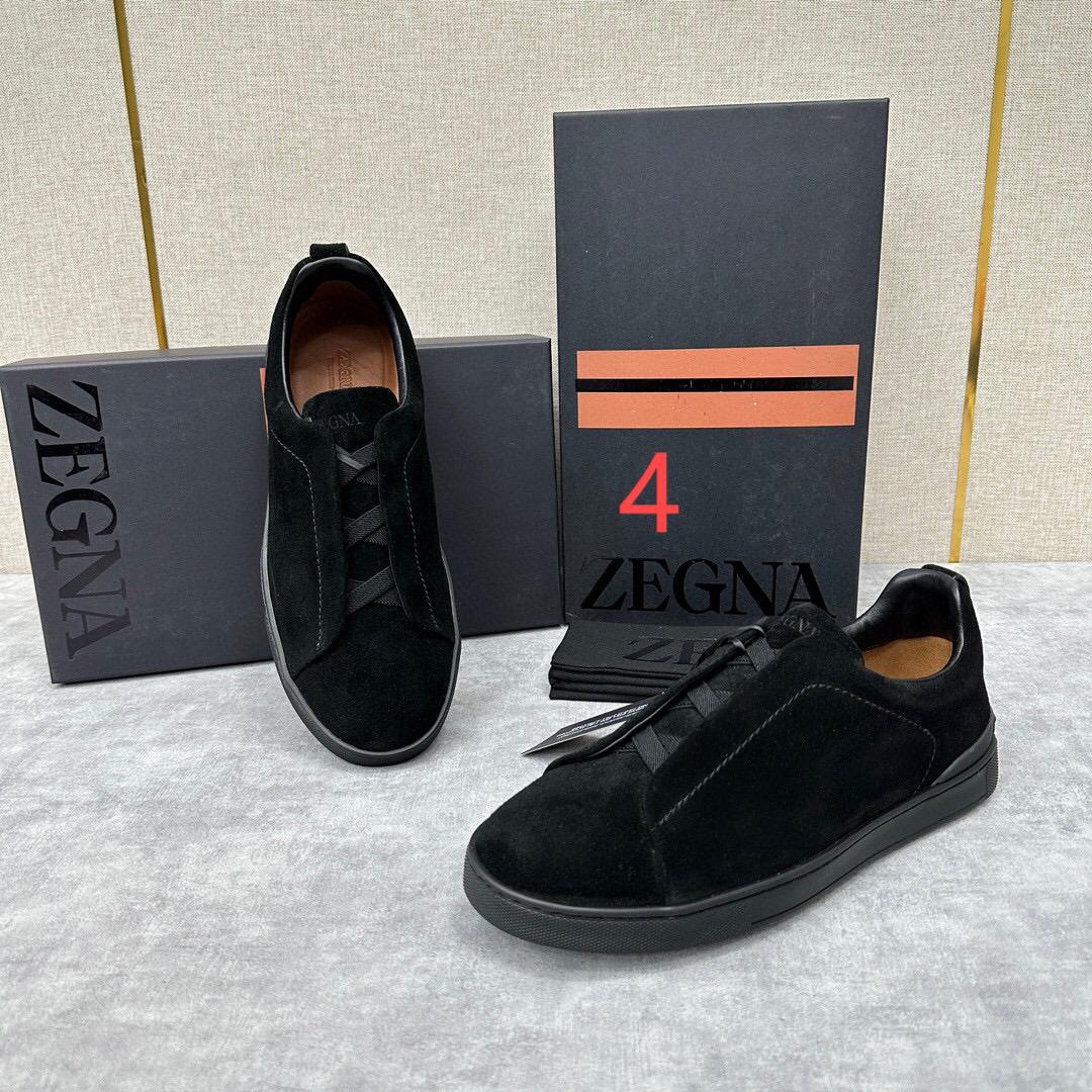 ZEGNA SUEDE TRIPLE STITCH  LUXURY SNEAKERS