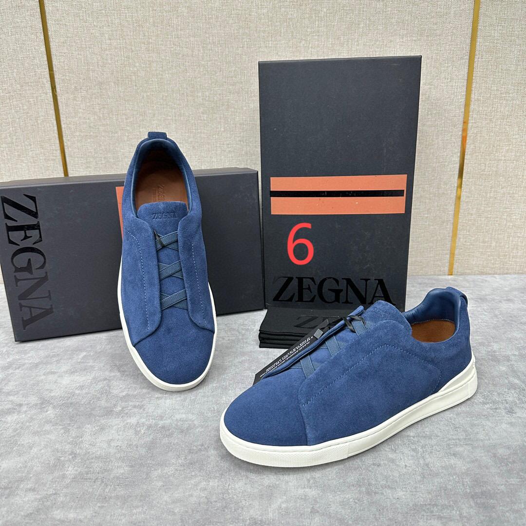 ZEGNA SUEDE TRIPLE STITCH  LUXURY SNEAKERS