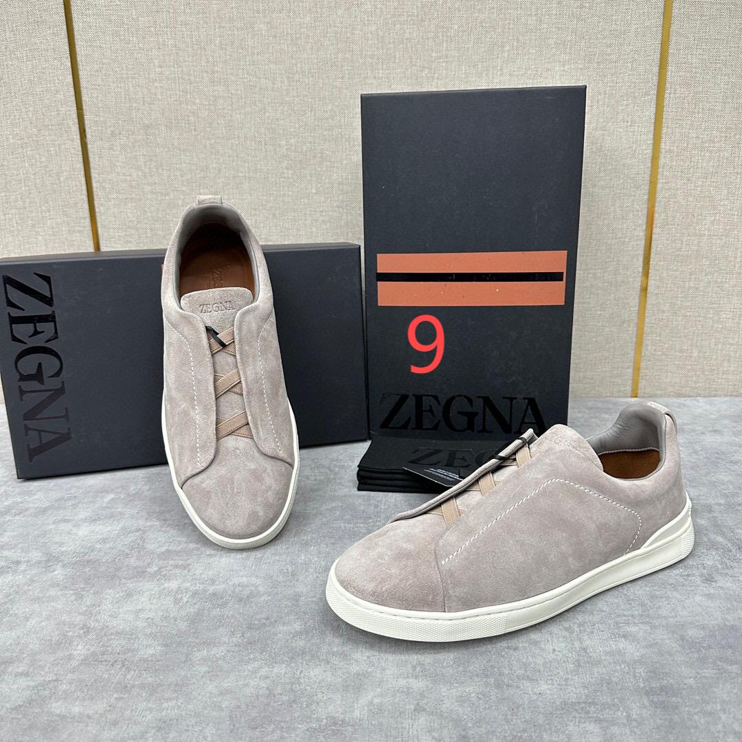 ZEGNA SUEDE TRIPLE STITCH  LUXURY SNEAKERS