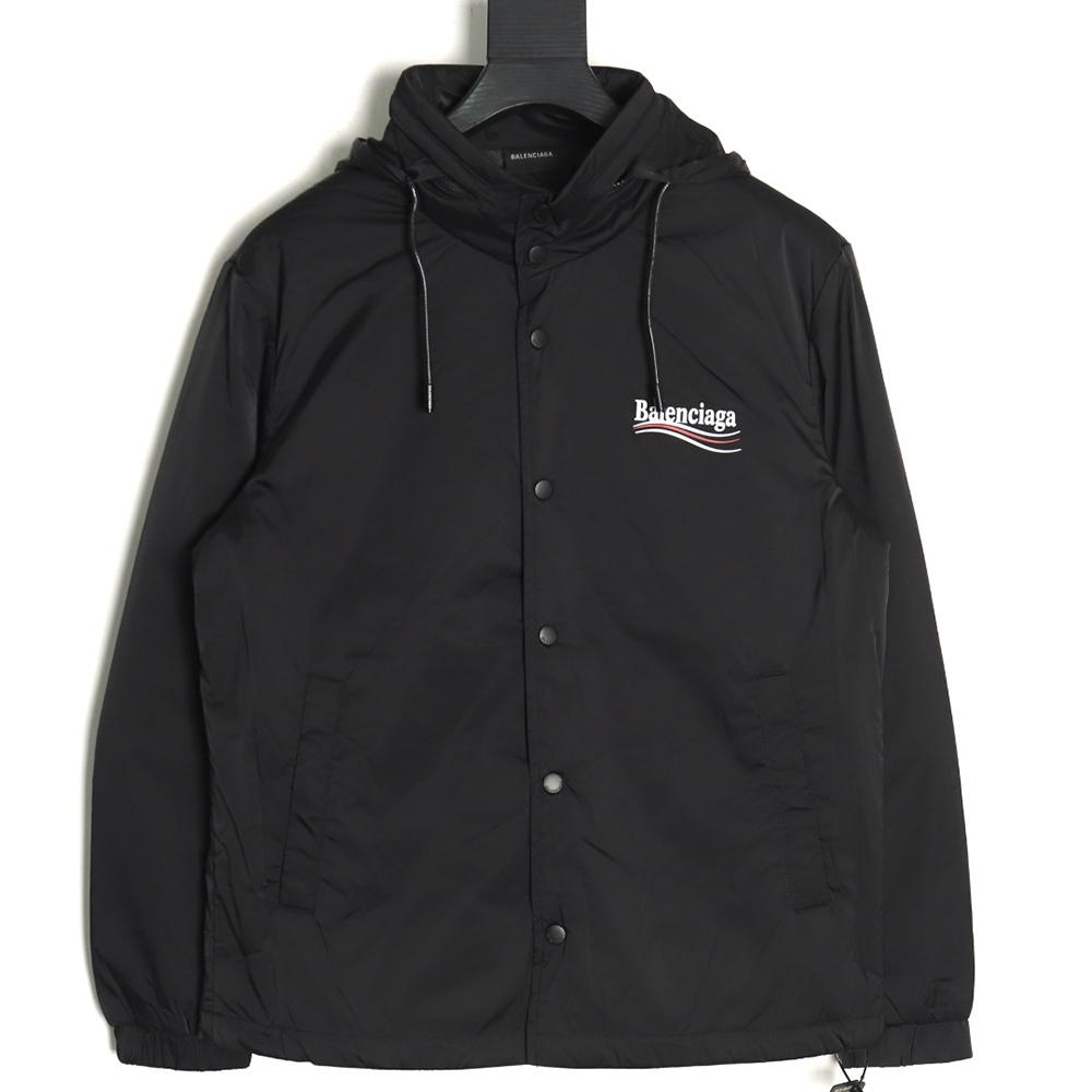 Ba*len*cia*ga classic cola thin cotton hooded jacket