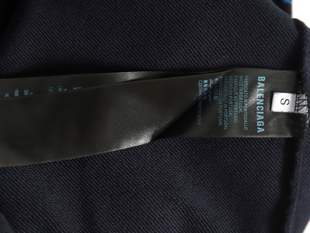 Ba*len*cia*ga distressed washed printed crew neck sweatshirt