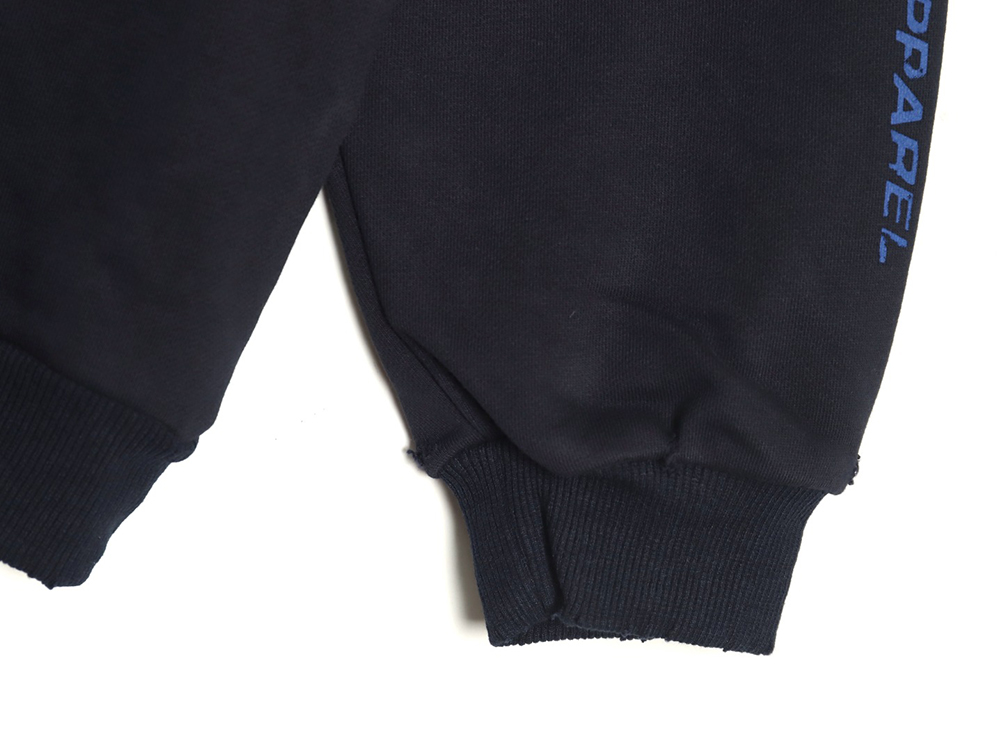 Ba*len*cia*ga distressed washed printed crew neck sweatshirt