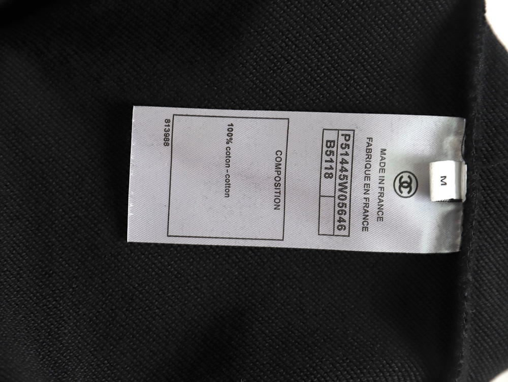 Ch*el double c woven embroidered crew neck sweatshirt tsk1