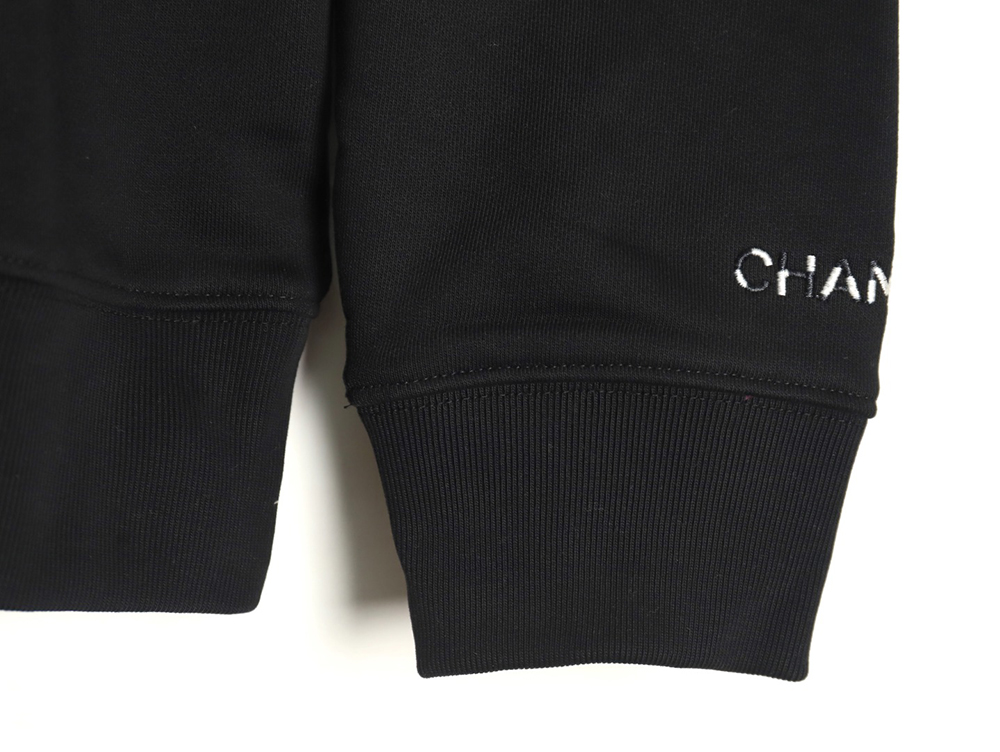 Ch*el double c woven embroidered crew neck sweatshirt tsk1