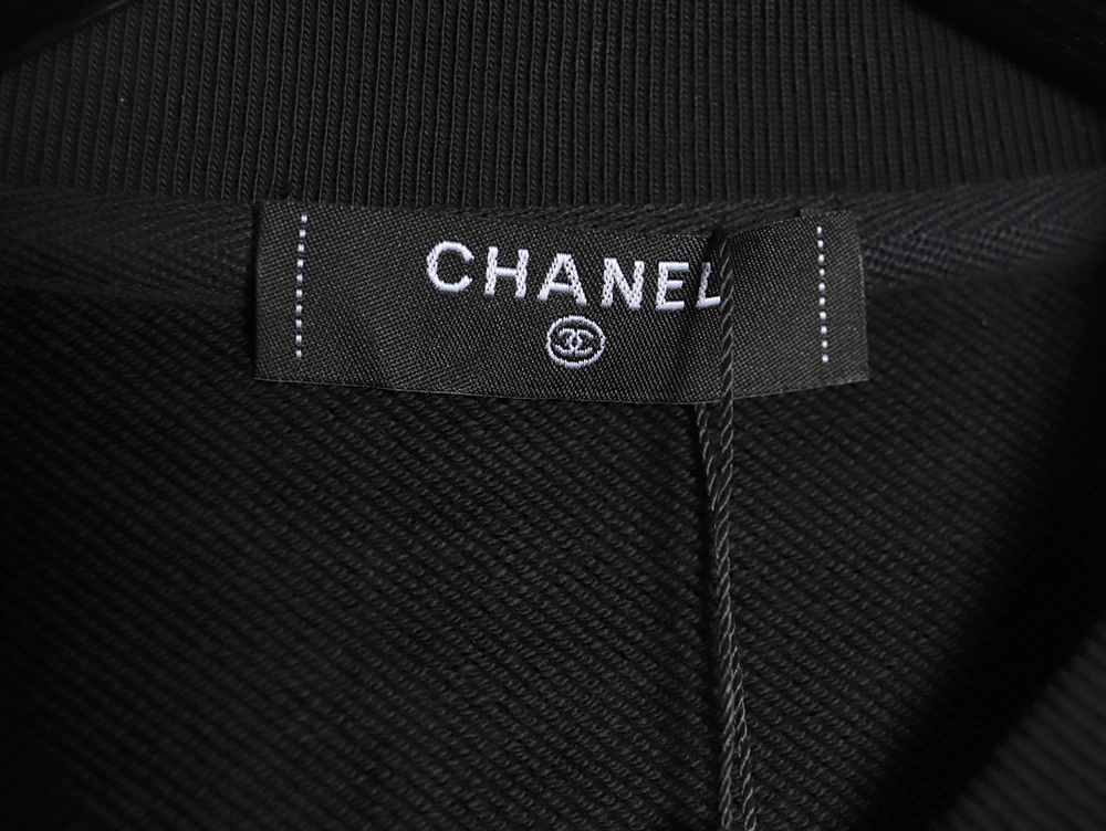 Ch*el double c woven embroidered crew neck sweatshirt tsk1