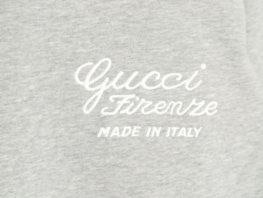 G*u*i slogan embroidered crew neck sweatshirt