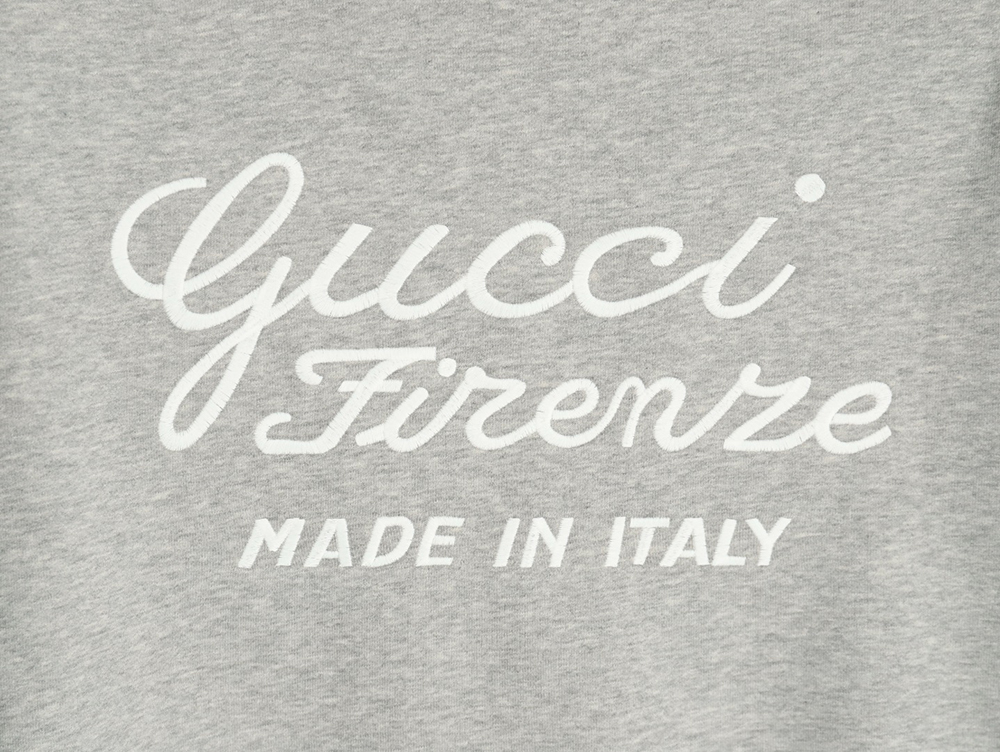 G*u*i slogan embroidered crew neck sweatshirt