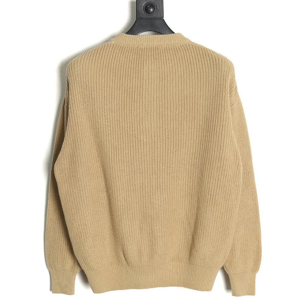 L**o p*ana henley-knit cotton crewneck sweater