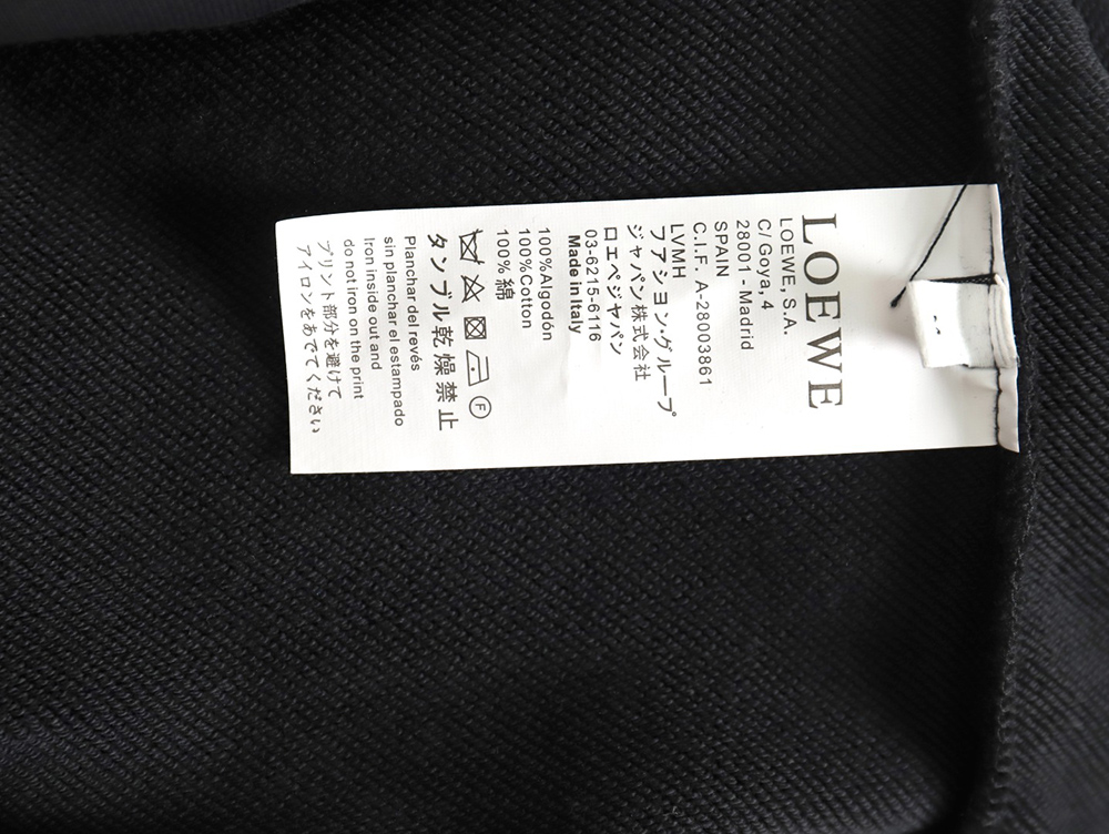 L0ew* embroidered topstitched hooded sweatshirt