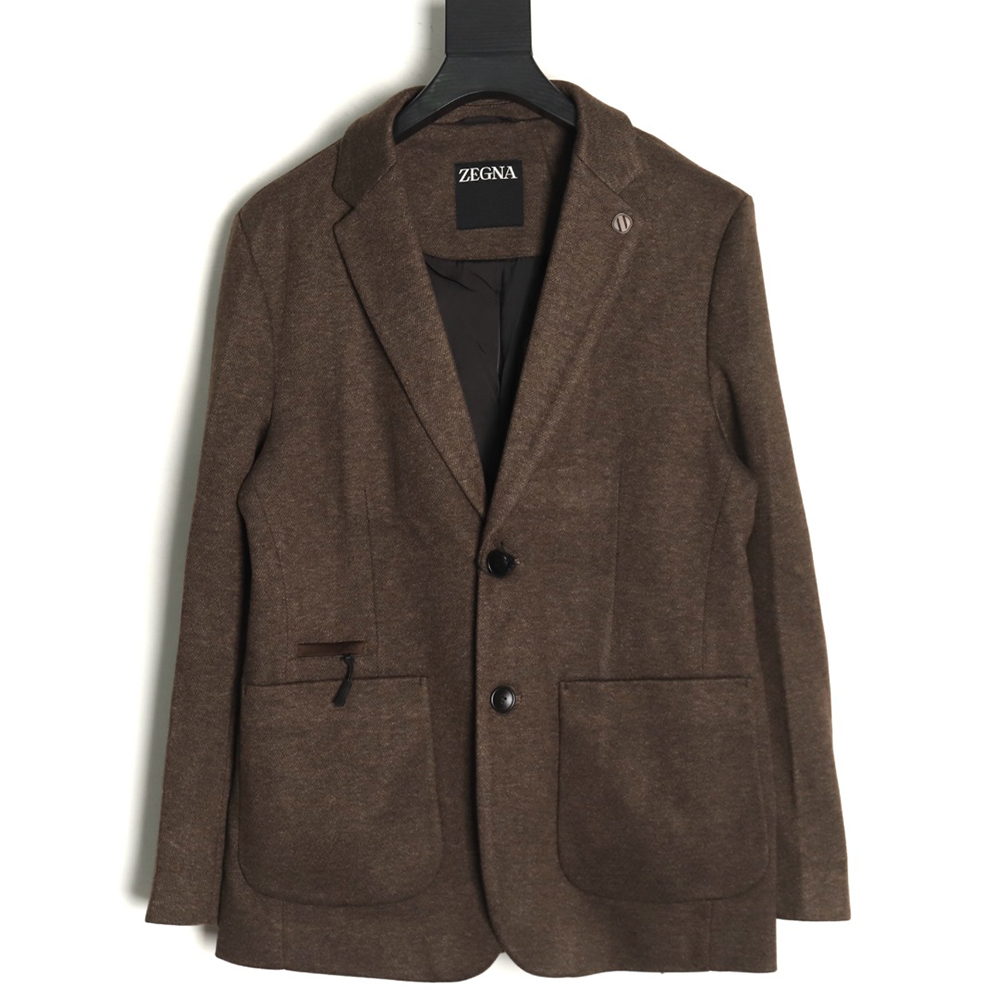 Zegna sleeve patchwork suit