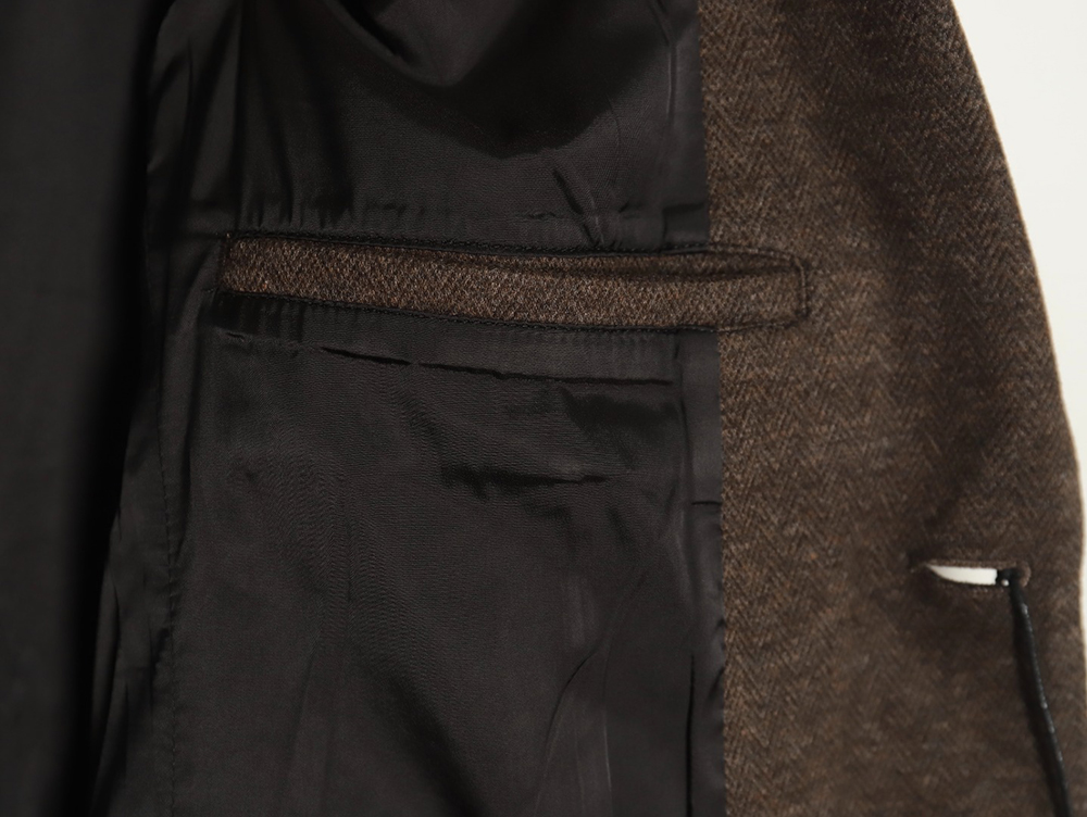 Zegna sleeve patchwork suit