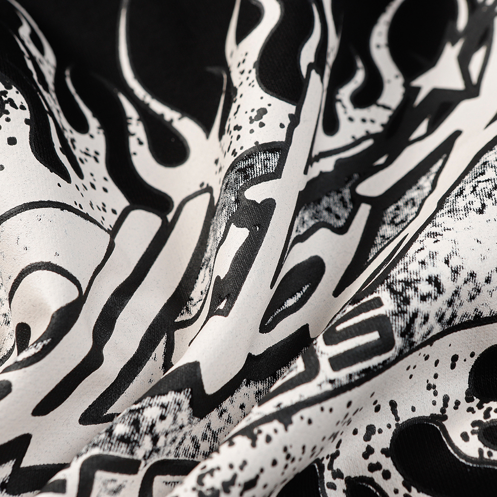 Hell Star Lettering Pattern Hoodie