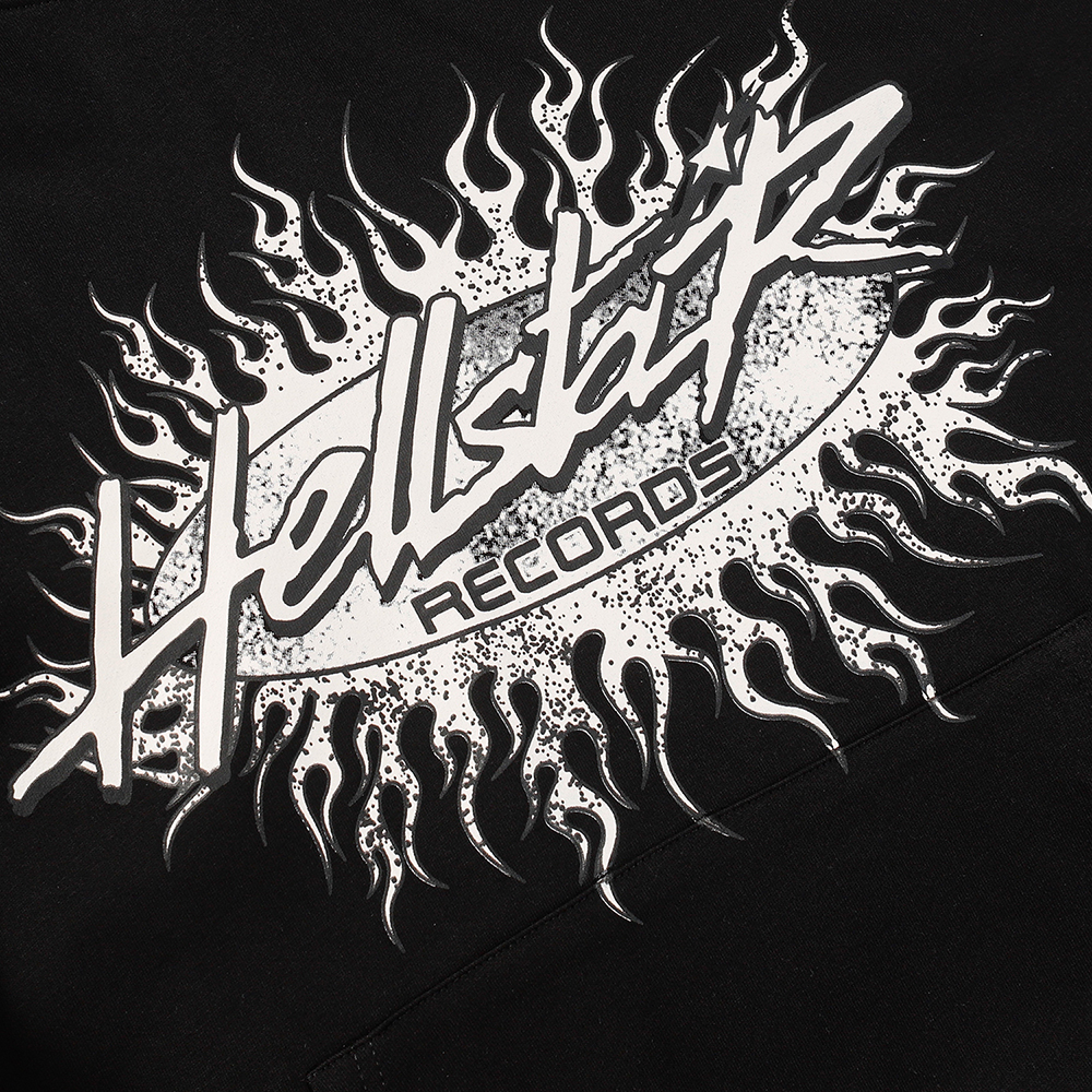 Hell Star Lettering Pattern Hoodie