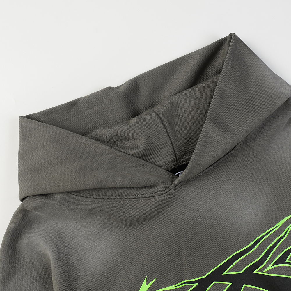 Hell Star Lettering Pattern Hoodie