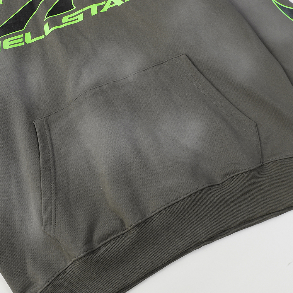 Hell Star Lettering Pattern Hoodie