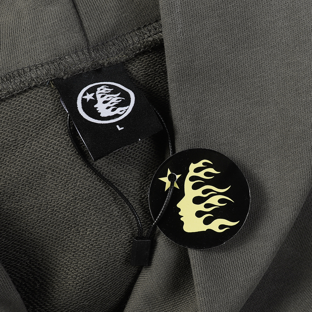 Hell Star Lettering Pattern Hoodie