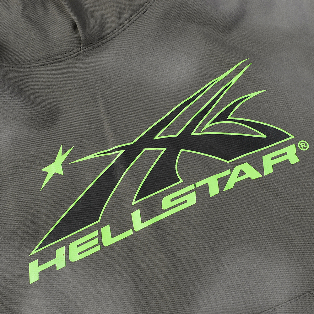 Hell Star Lettering Pattern Hoodie