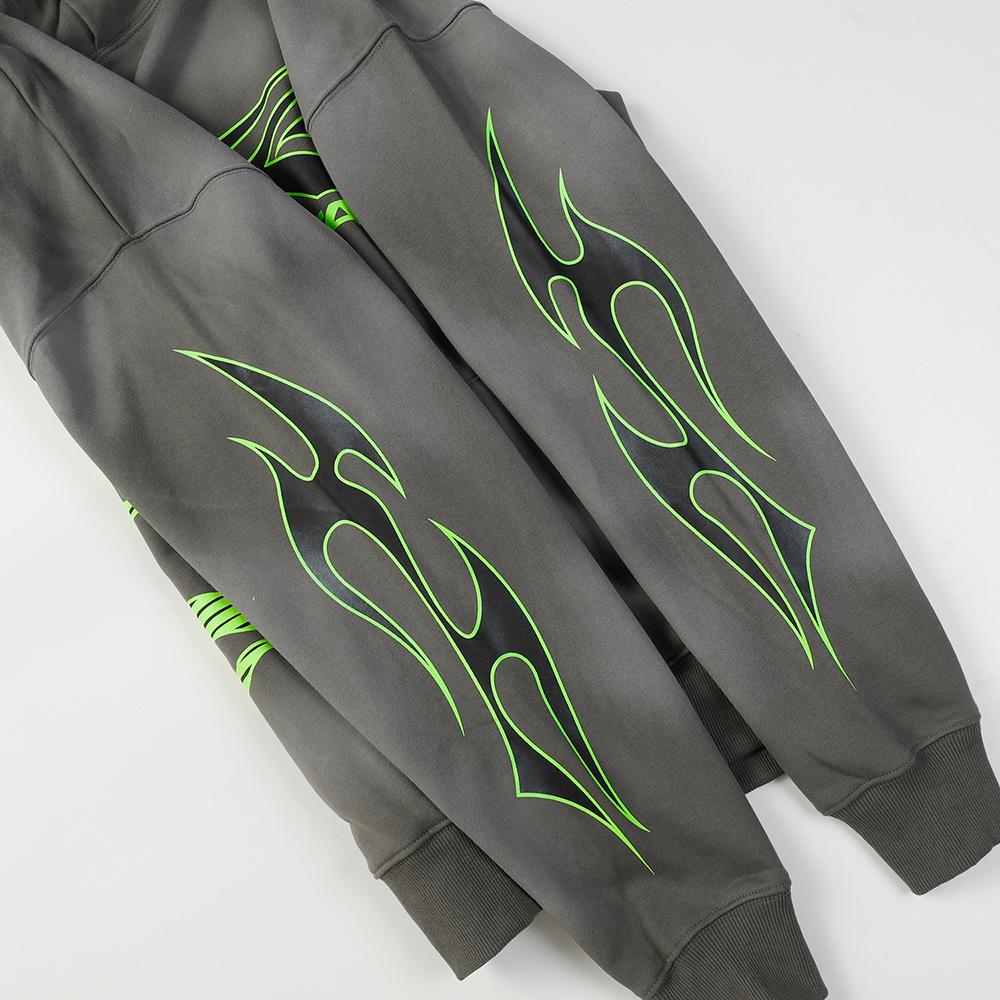 Hell Star Lettering Pattern Hoodie