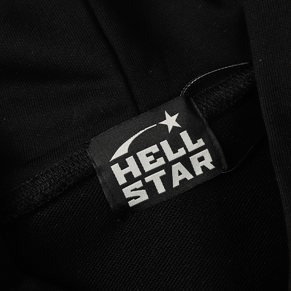Hell Star Lettering Pattern Hoodie