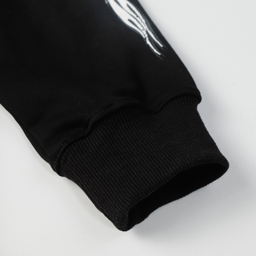 Hell Star Lettering Pattern Hoodie