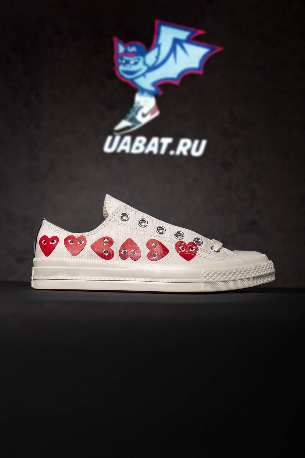 Converse Chuck Taylor All Star 70 Ox Comme Des Garcons PLAY Multi-Heart White