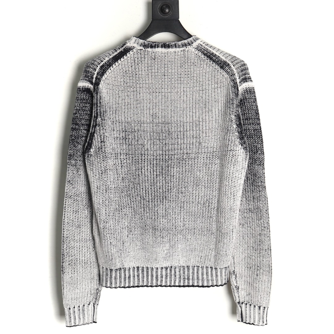 Acne distressed tie-dye crewneck sweater