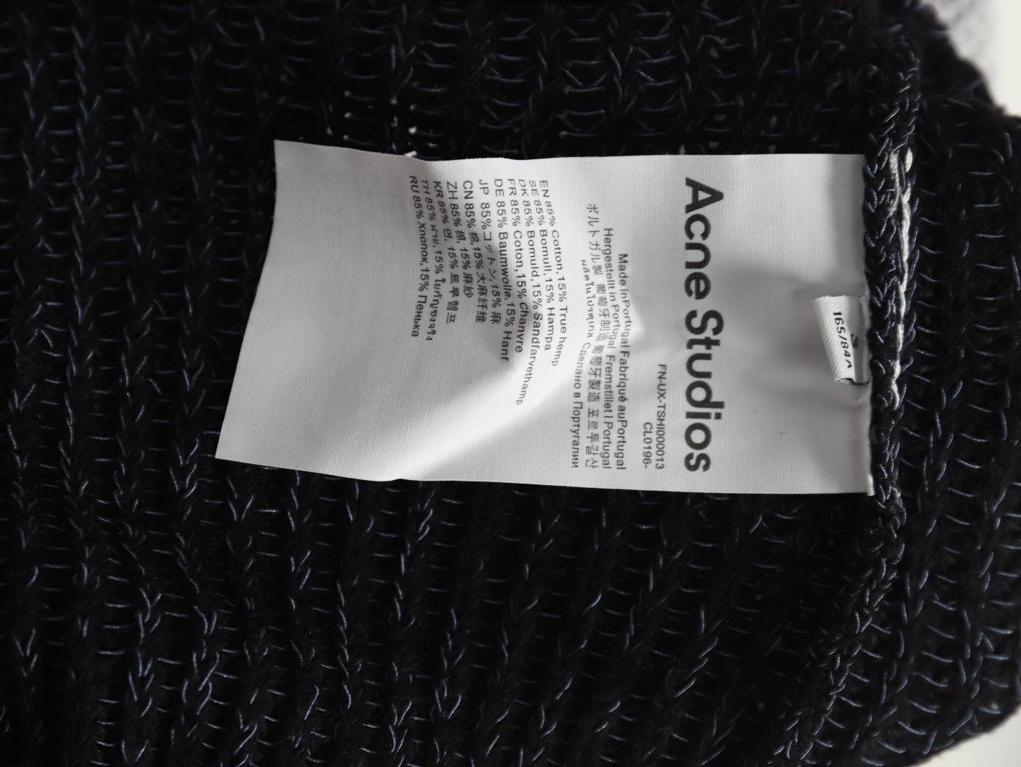 Acne distressed tie-dye crewneck sweater