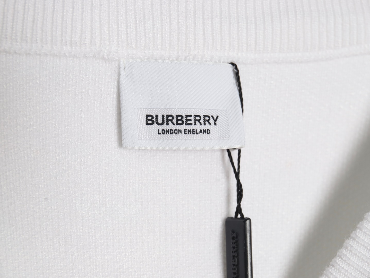 B**rry check lettering embroidery knitted pullover