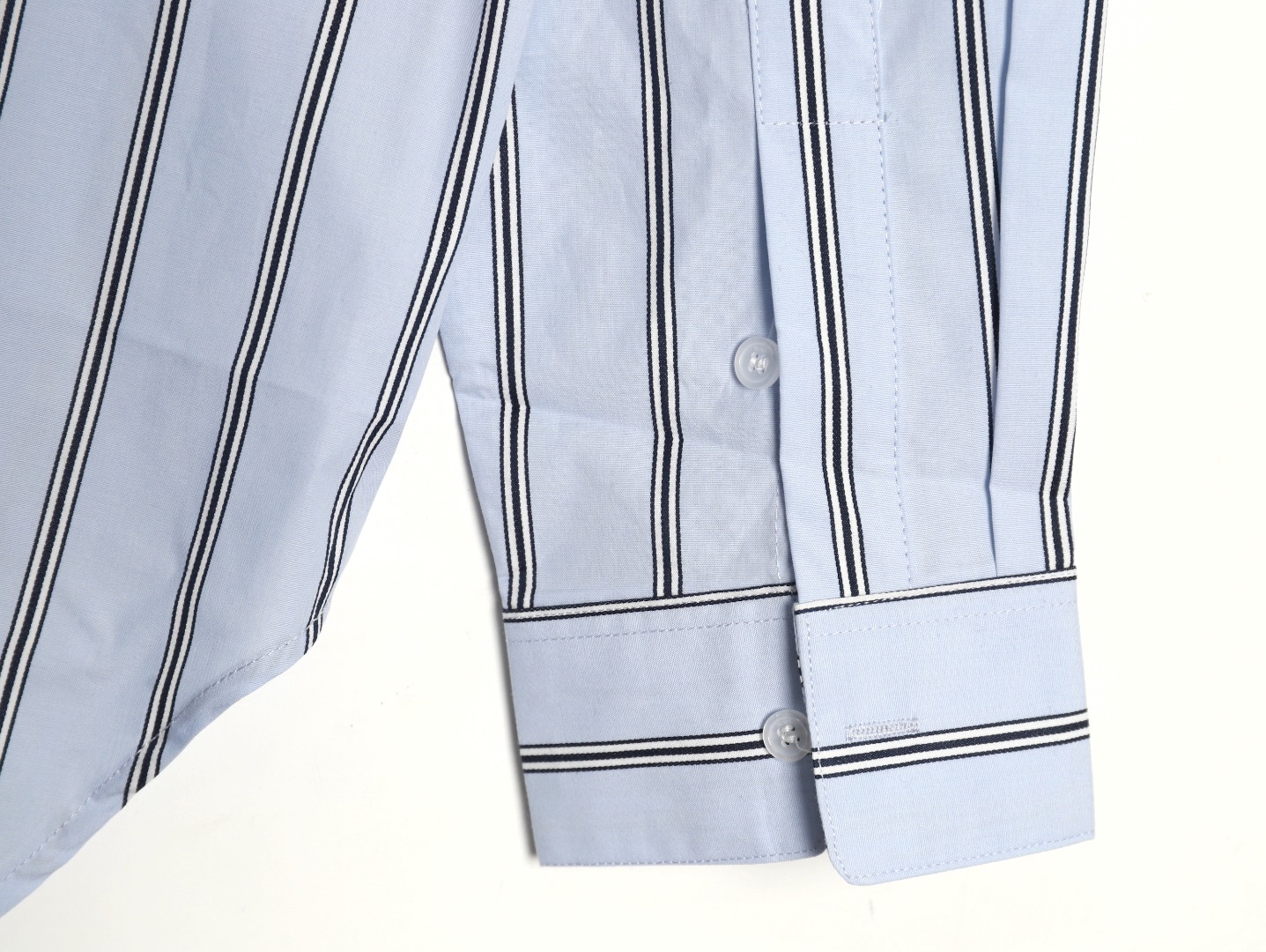 D*or vertical stripes pocket small logo long sleeve shirt