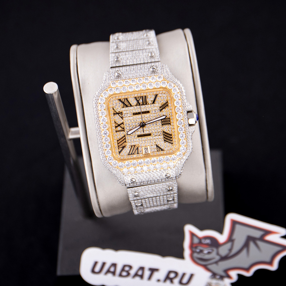 ca*t*er santos 100 xl 2656 gold and steel full custom Di*m*nd men