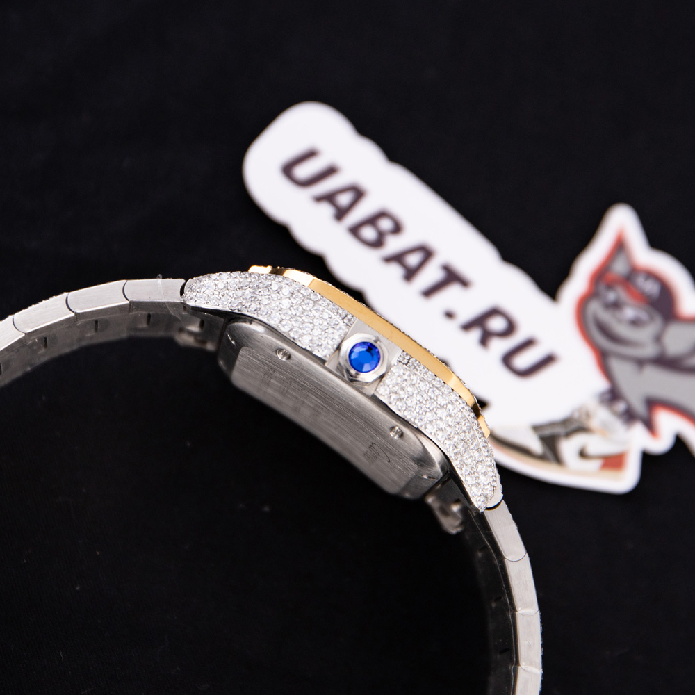 ca*t*er santos 100 xl 2656 gold and steel full custom Di*m*nd men