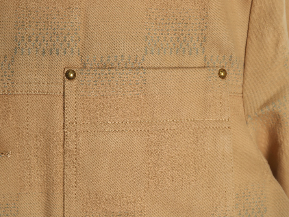 l0*is V*t0n pharrell joint embroidered turquoise checkerboard denim jacket