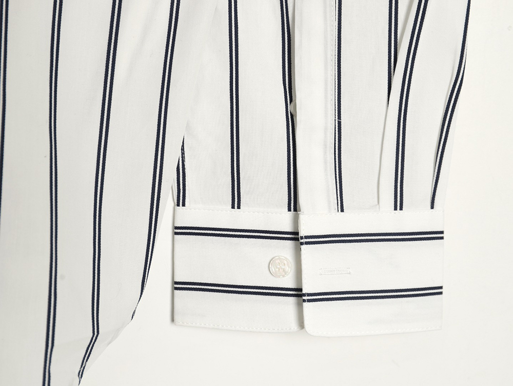 D*or striped shirt with pocket embroidery