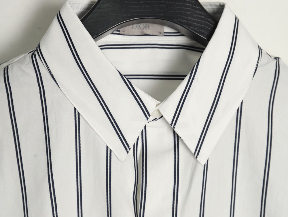 D*or striped shirt with pocket embroidery