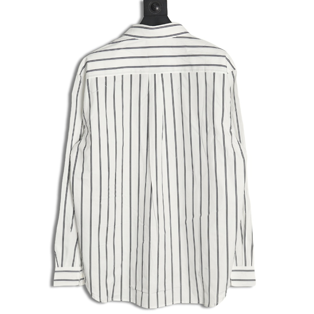 D*or striped shirt with pocket embroidery