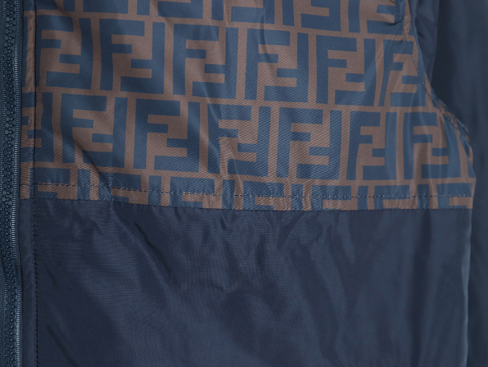 F**di ff full print patchwork cotton jacket