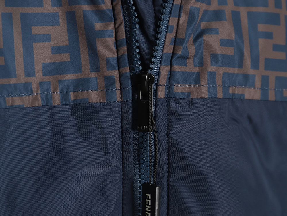 F**di ff full print patchwork cotton jacket