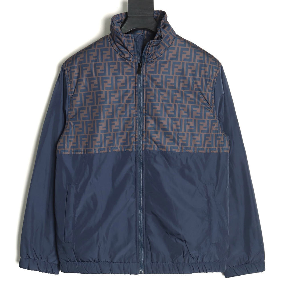 F**di ff full print patchwork cotton jacket