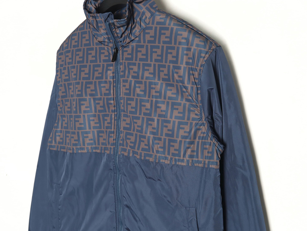 F**di ff full print patchwork cotton jacket