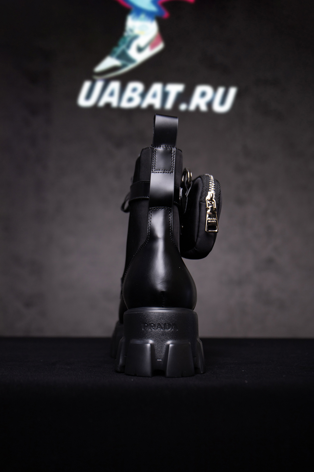 Pra*a monolith pouch ankle boots