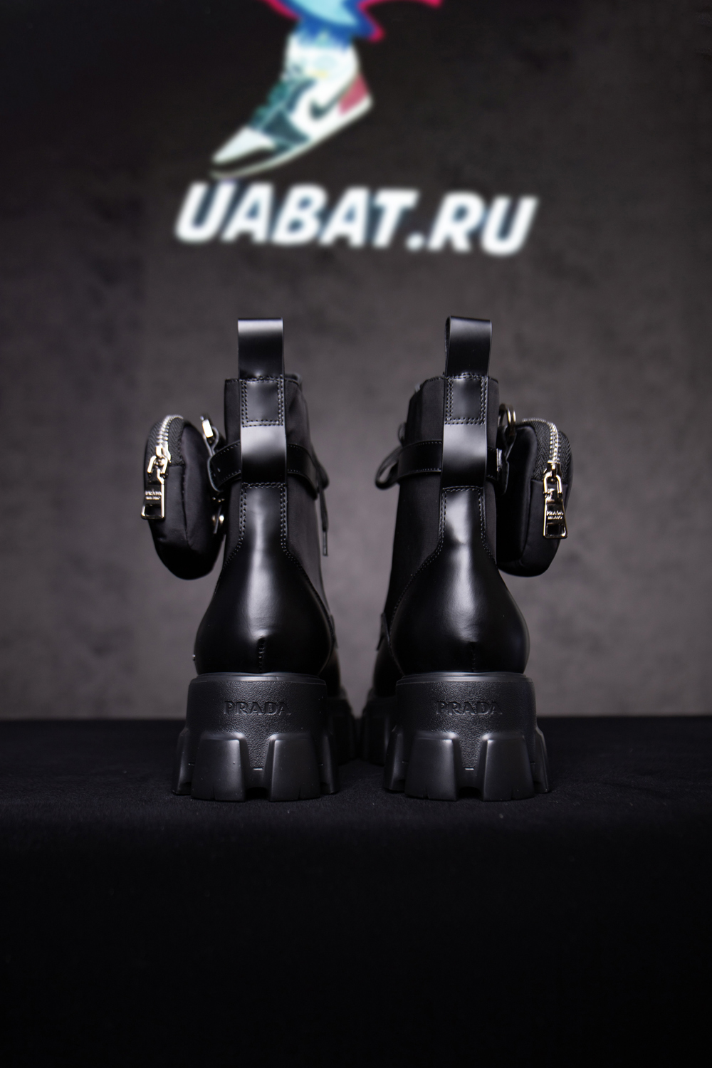 Pra*a monolith pouch ankle boots