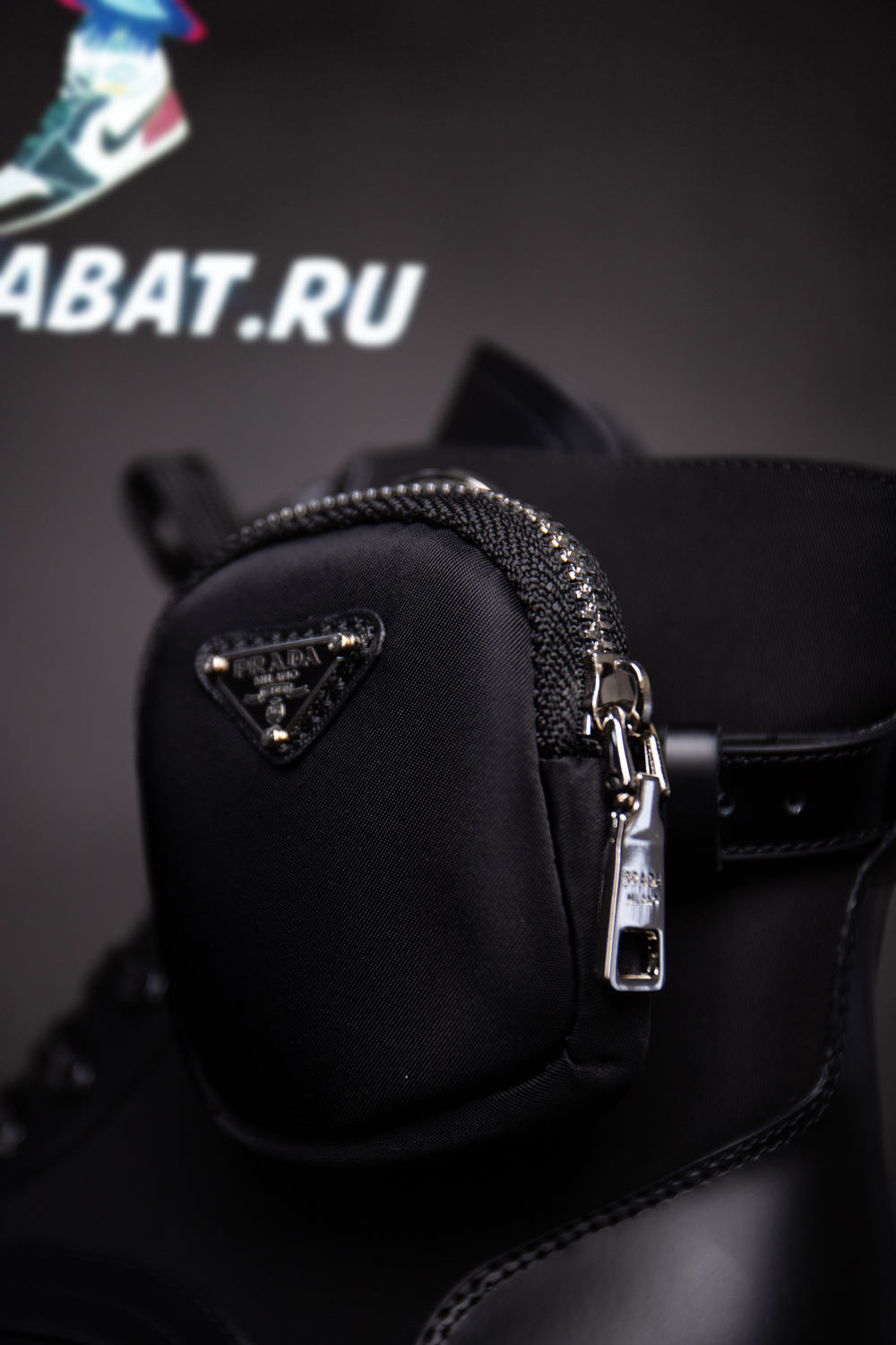 Pra*a monolith pouch ankle boots