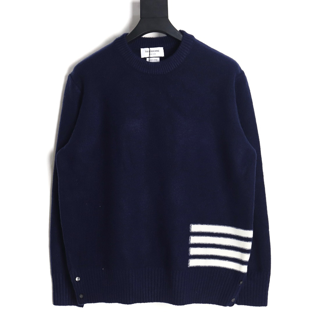 Thom Browne Four Stripe Crew Neck Sweater TSK1