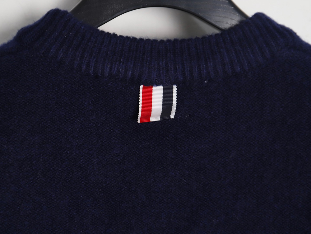 Thom Browne Four Stripe Crew Neck Sweater TSK1