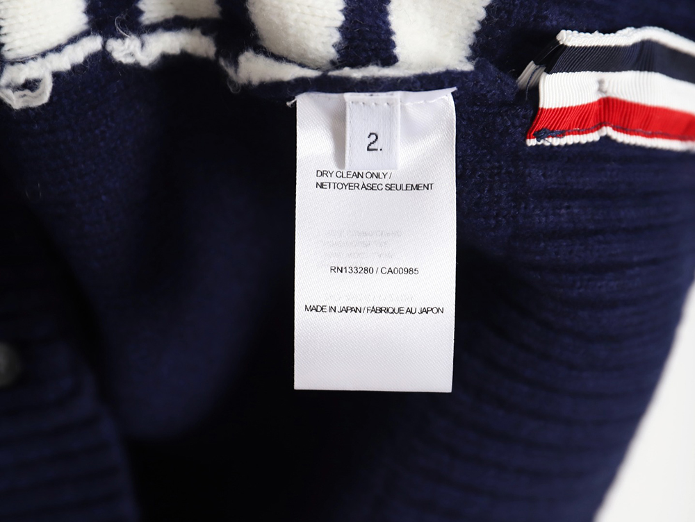 Thom Browne Four Stripe Crew Neck Sweater TSK1