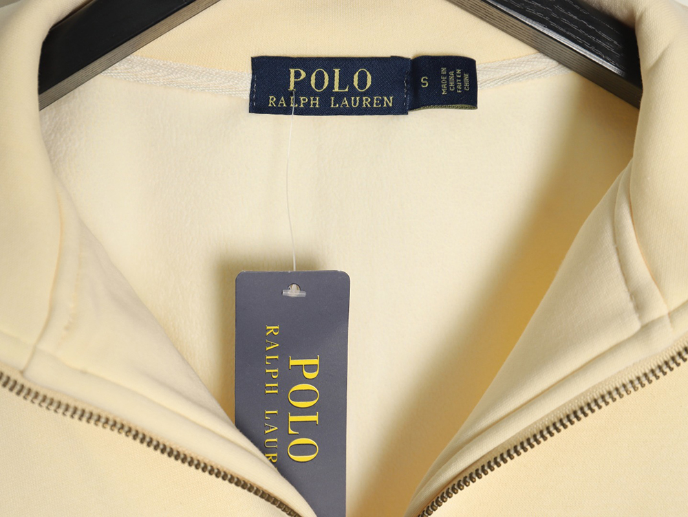 Ralph Lauren Embroidered Logo Half Zip Brushed Sweatshirt