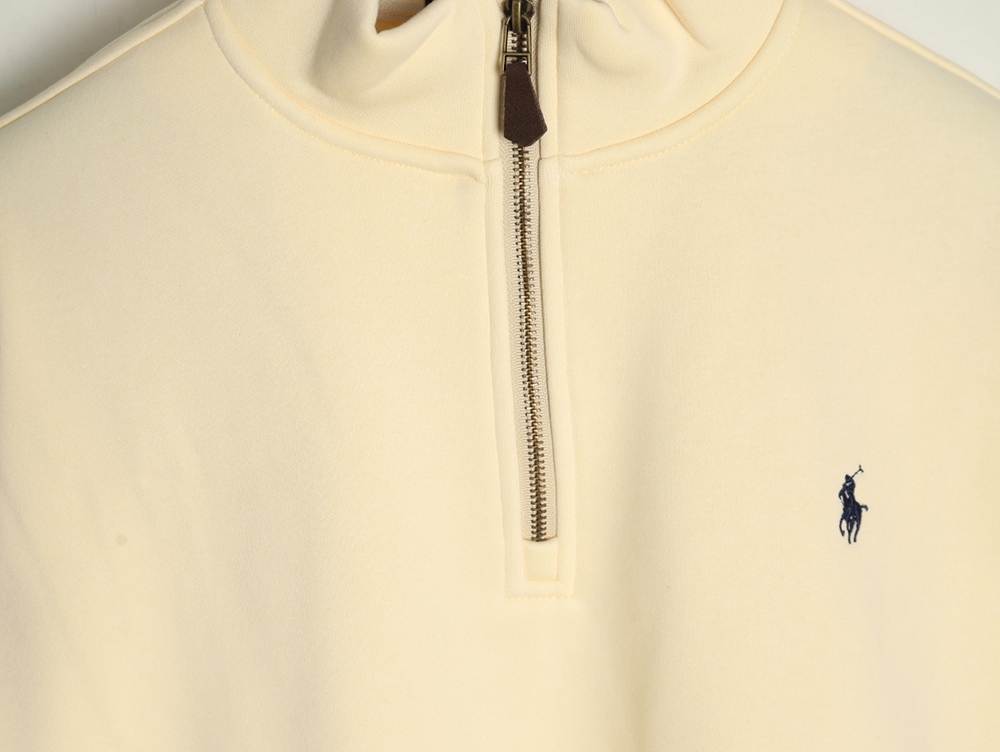 Ralph Lauren Embroidered Logo Half Zip Brushed Sweatshirt