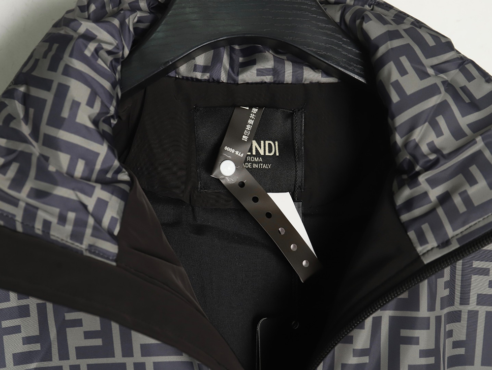 F**di monogram ff full print cotton zipper jacket