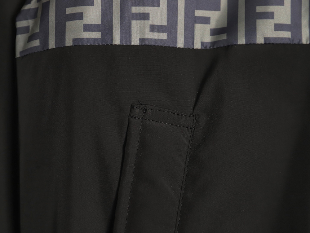 F**di monogram ff full print cotton zipper jacket